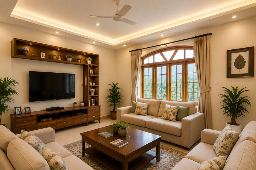 Living Room — Bhimtal build