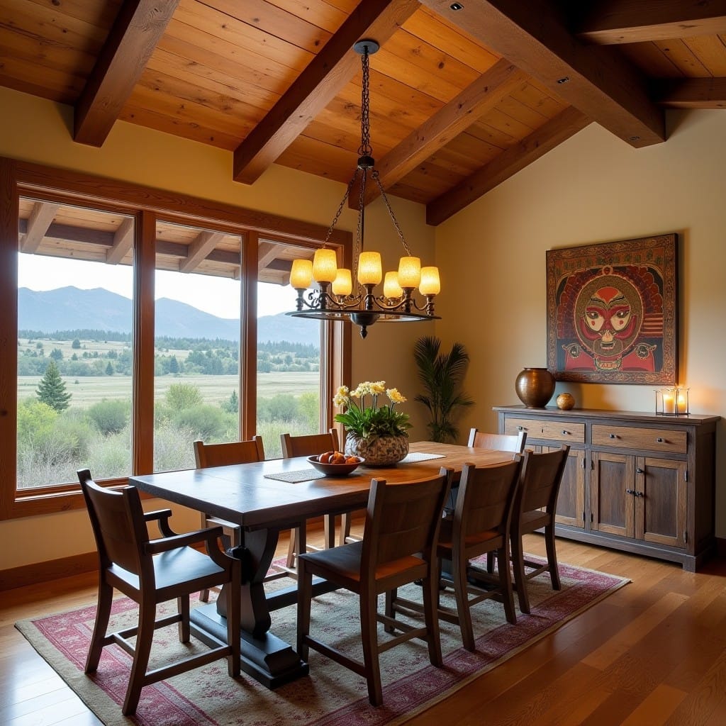 Villa exterior with mountain backdrop